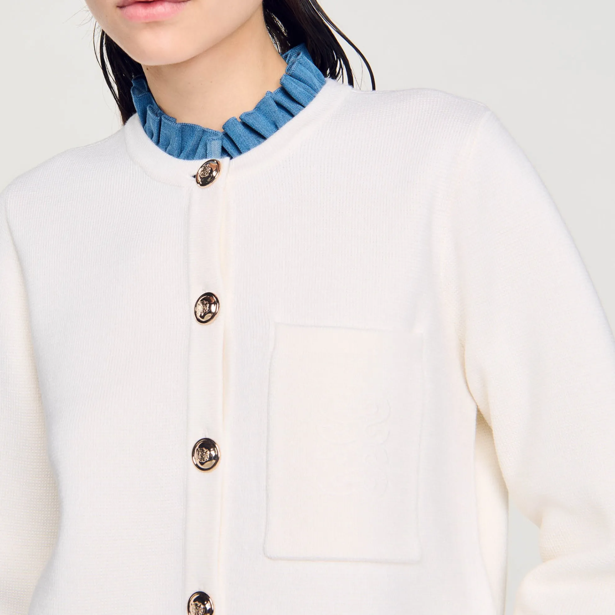 Vest Met Opstaande Kraag