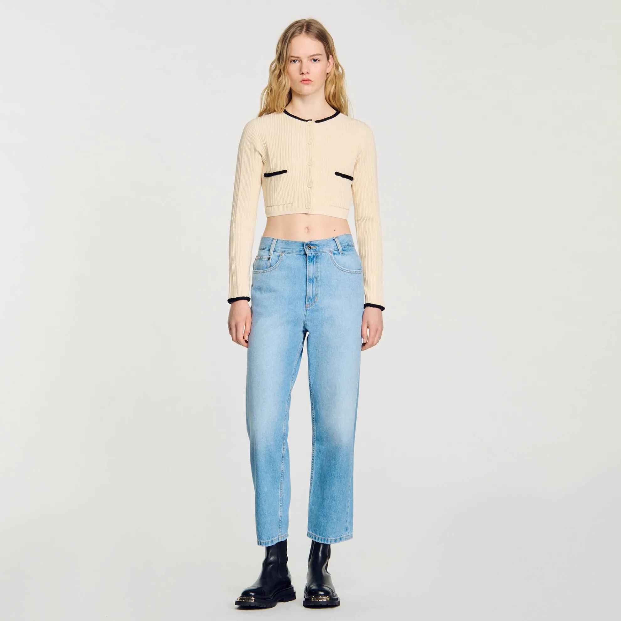 Vest Van Pointelle Breisel Sandro Dames