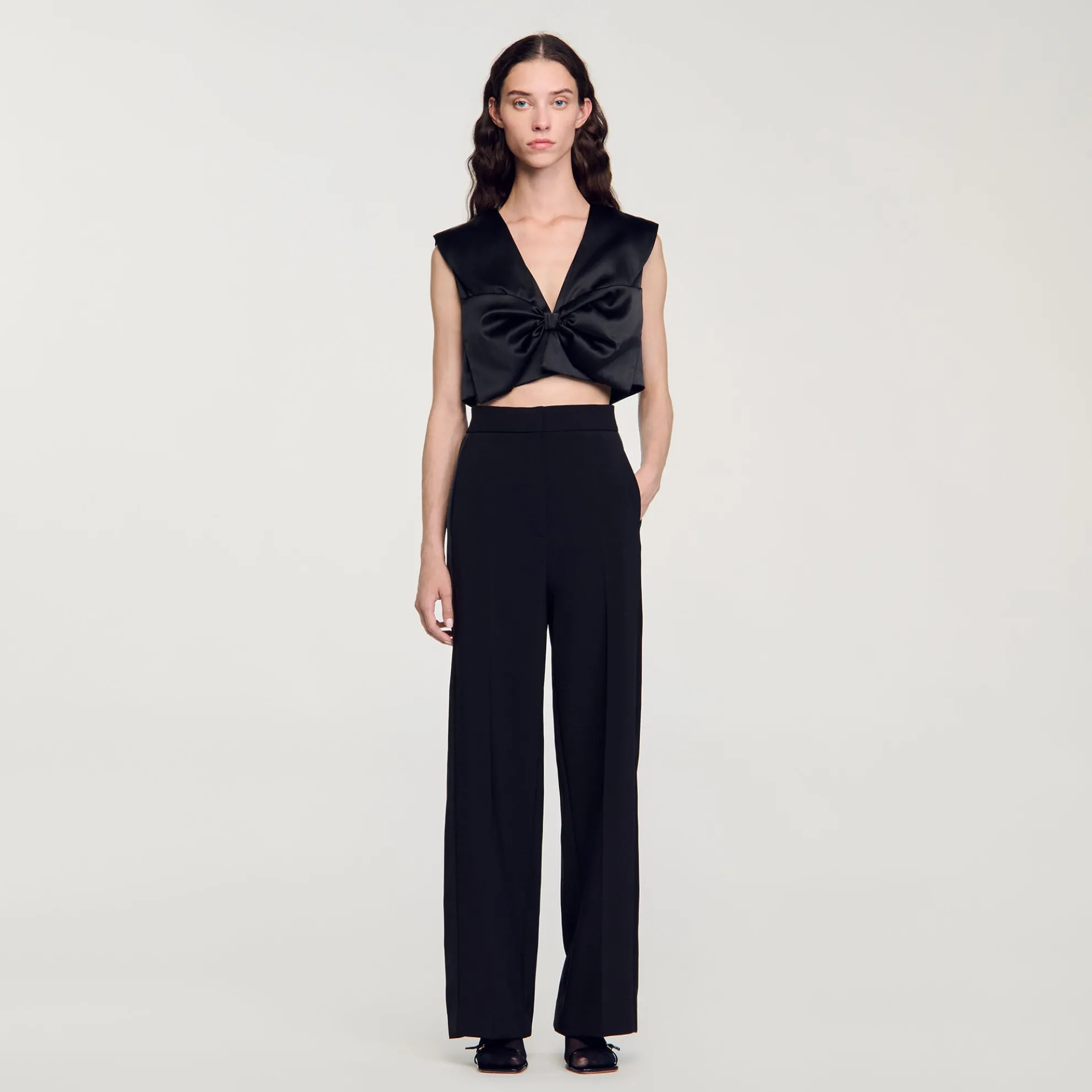 Wijde Broek Met Glanzende Zijstrook