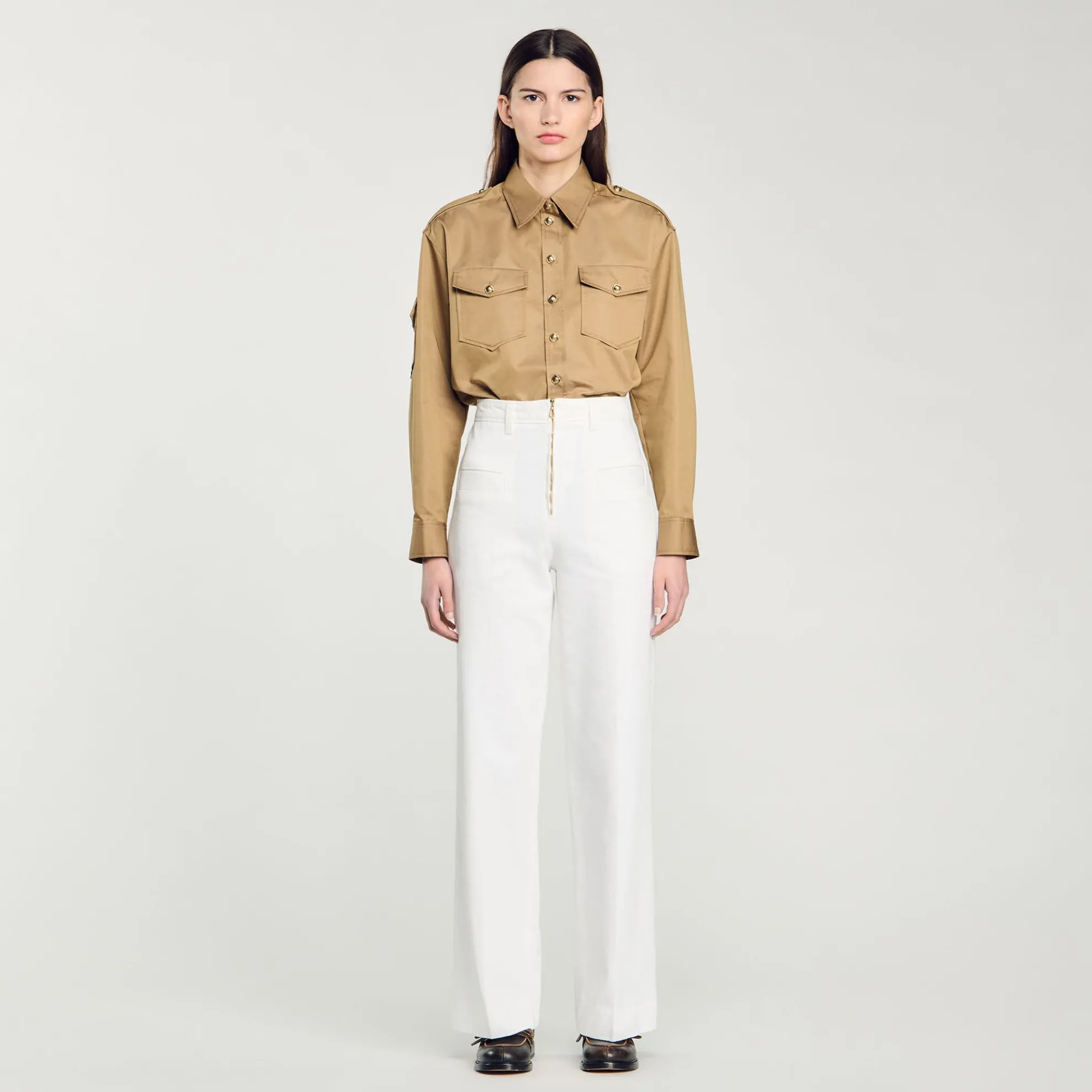 Wijde Canvas Pantalon