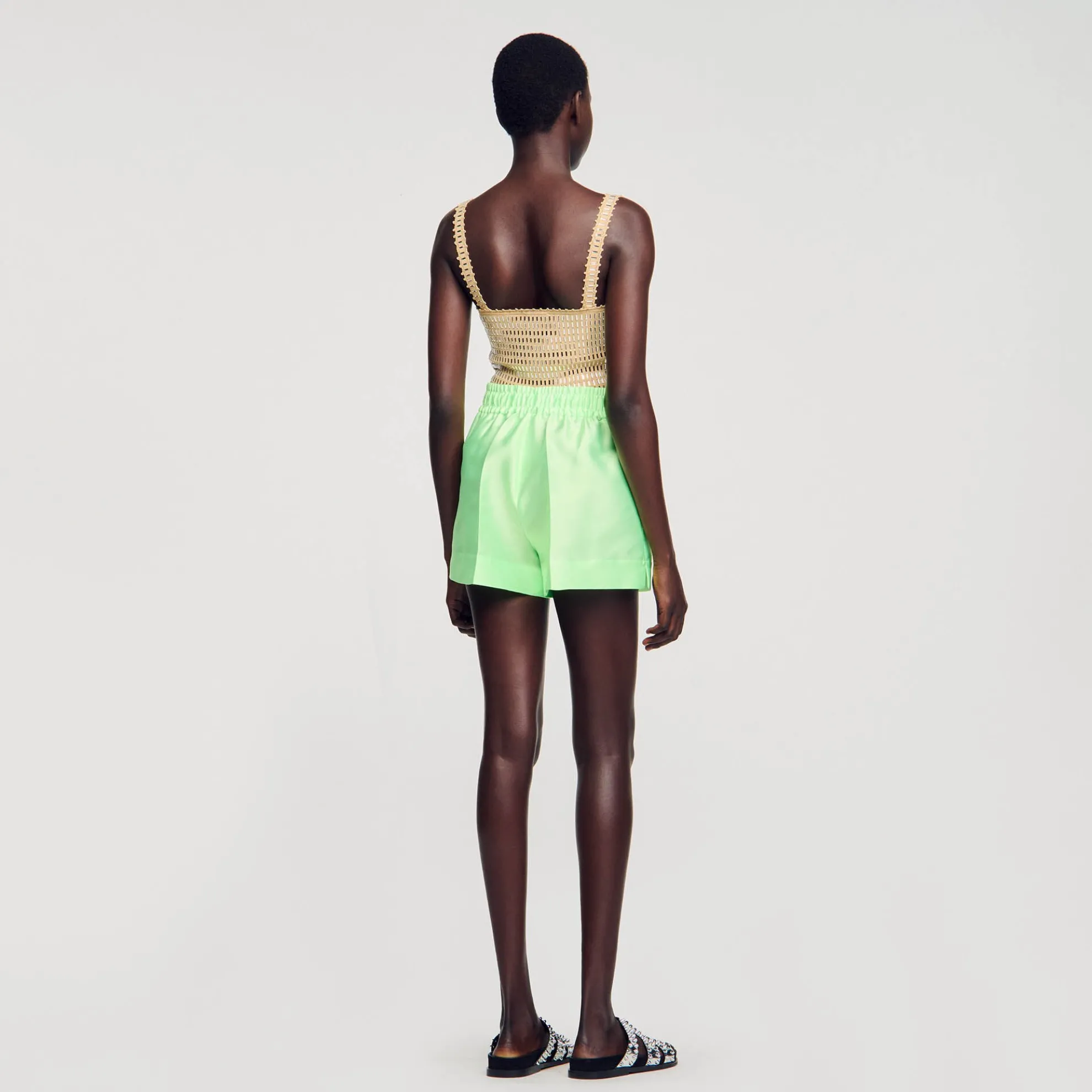 Wijde Satijnen Short