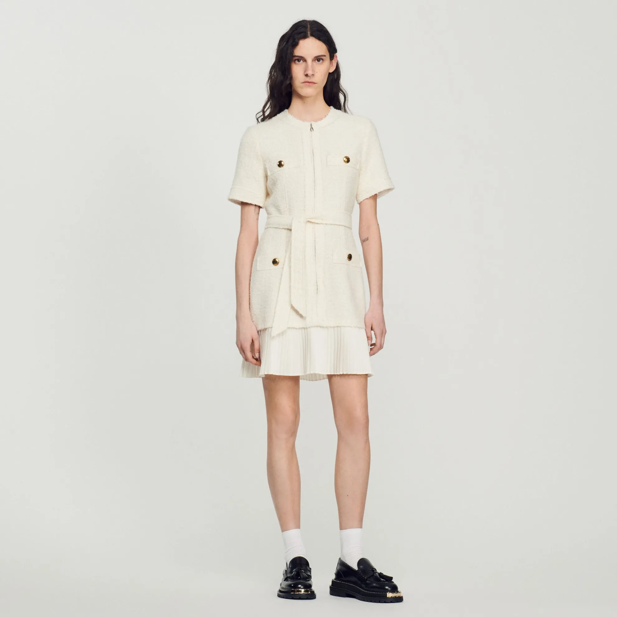 Wollen Manteljurk Met Tweedeffect