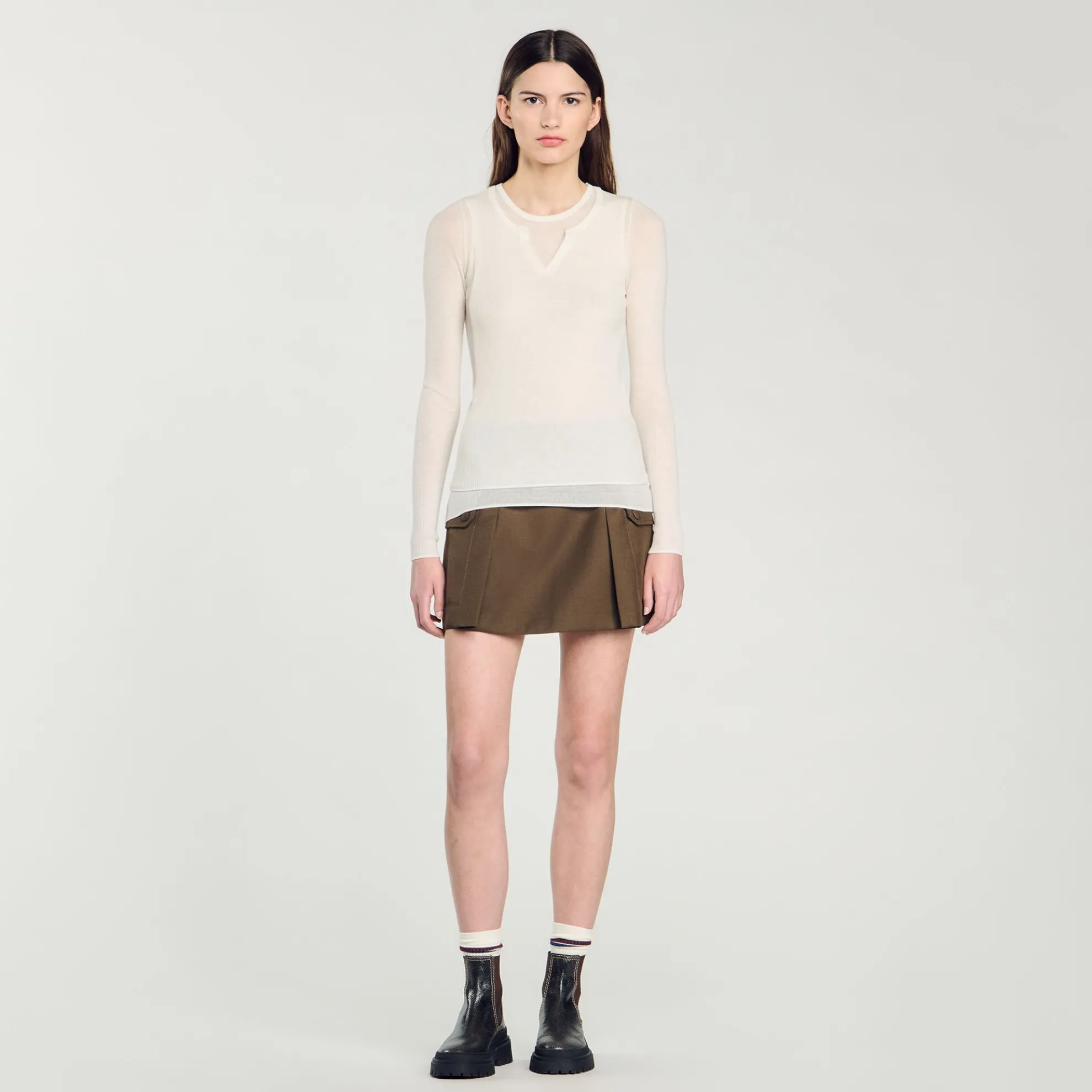 Wollen Trui Met Trompe L'œil