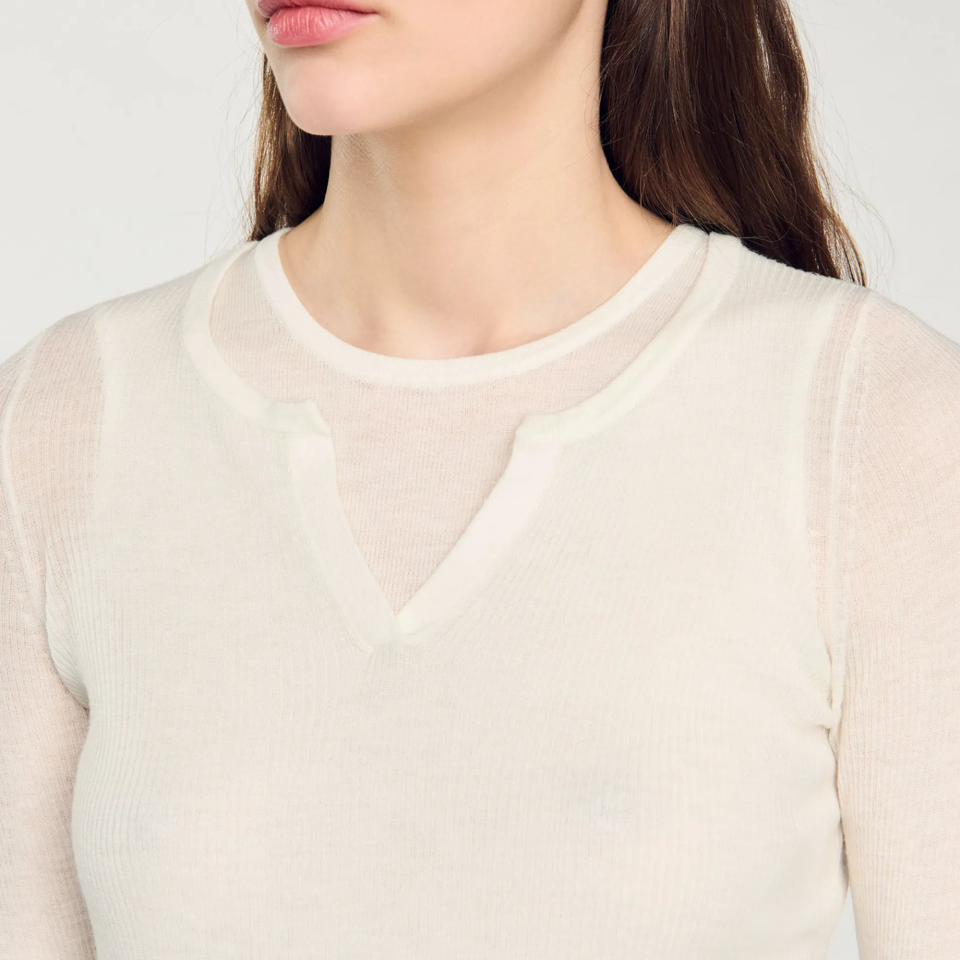 Wollen Trui Met Trompe L'œil